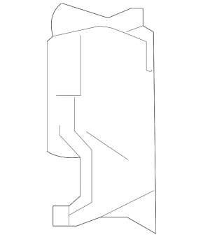 Right radiator deflector for Infiniti QX30 17-19