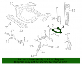 Upper control arm, front right, Mercedes W221 RWD
