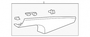 Rear pillar trim left Chevrolet Volt 16- black