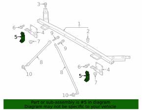 Right radiator bracket for Volvo S60 19-25 (metal)