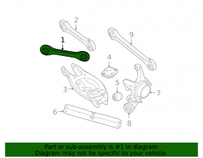 Upper rear left transverse control arm BMW 1 E82 08-13
