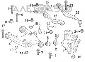 Rear longitudinal rod left BMW 5 F10 11-16