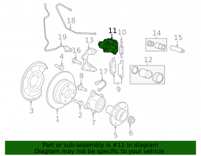 Rear left caliper assembly for BMW X5 E70 07-13 3.0