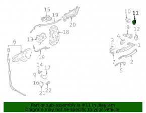 Plug outer handle front right Audi Q7 16-19