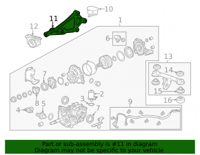Rear differential gearbox bracket right Honda HR-V 16-18