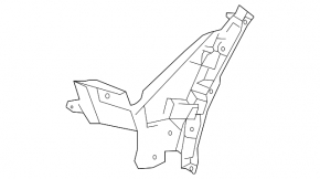 Front bumper air duct left Lexus NX300 18-21 F-sport