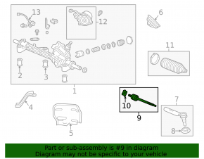 Right steering rod for Acura RDX 13-18