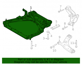 Front subframe Nissan Sentra 20-25