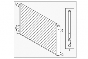 Air conditioning condenser radiator VW Tiguan 18-24