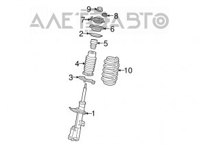 Shock absorber front right Chrysler 200 11-14