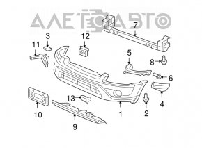 Right front bumper mount for Honda CRV 2002-2006