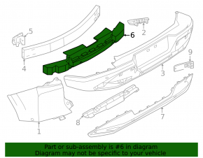 Nissan Murano 25-26 rear bumper absorber