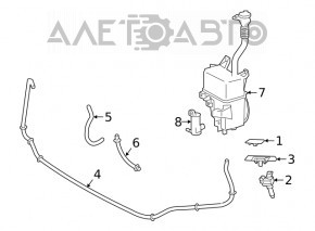 Headlight washer plug left Lexus RX350 RX450h 20-22