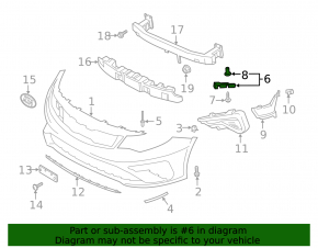 Left front bumper mount for Kia Optima 16-20