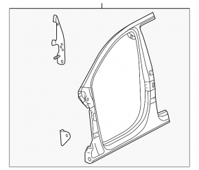 Central left body pillar for Audi Q5 8R 09-17