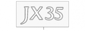 Emblem inscription QX60 trunk lid Infiniti QX60 13-13