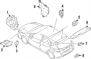 Left B-pillar airbag sensor for Subaru Forester 2025-2026