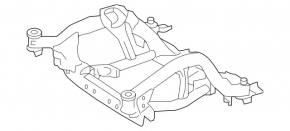 Front subframe Mercedes GLS-class X166 13-19 AWD