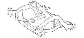 Front subframe Mercedes GLS-class X166 13-19 AWD