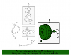 Vacuum booster Mercedes GLC 300/350e/43 16-19