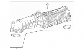 Intake manifold Mercedes GLS-class X166 15-19 3.0