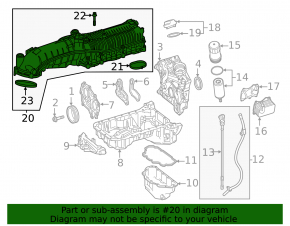 Intake manifold Mercedes GLS-class X166 15-19 3.0