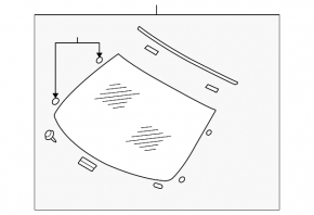 Infiniti G25 G35 G37 4D 06-15 Windshield
