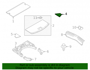 Trunk pocket lid right Mazda CX-5 22-25 black