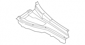 Right windshield wiper grille plastic Ford Explorer 20-23 without plug, mesh torn