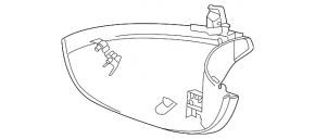 Ford Mustang Mach-E 21-25 lower left side mirror cover for backlight without camera