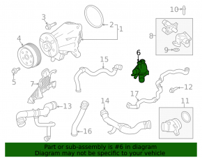 Thermostat housing assembly Land Rover Discovery 17-20 3.0d