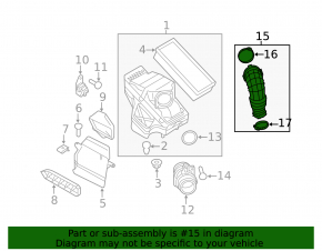 Air duct for Audi Q5 8R 11-12 2.0T manifold