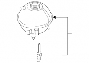 Coolant expansion tank for BMW X3 F25 11-17