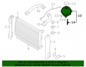 Expansion tank cooling BMW X3 F25 11-17