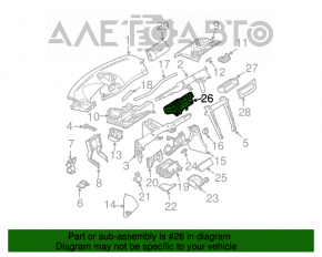 The control panel for the heating, doors, and hazard lights of the Mercedes W211