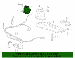 Left engine mount for a Cadillac ATS 2013-19 2.0 2.5 rwd