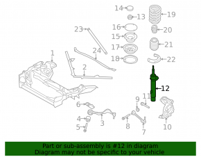 Front left shock absorber BMW 3 E90 E92 07-12