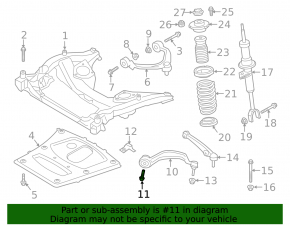 Front subframe mounting bolt 4pcs BMW 5 F10 11-16 95mm