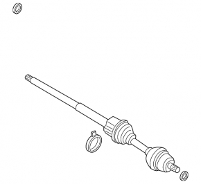 Front right axle drive Volvo XC90 16-22 T5, T6 AWD