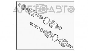 The rear right half-shaft of a Lexus RX350 10-15 has torn anthers.