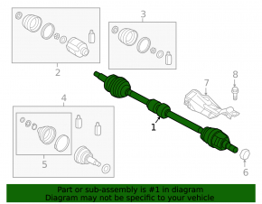 Drive axle shaft front right Hyundai Elantra AD 17-20 automatic transmission 2.0