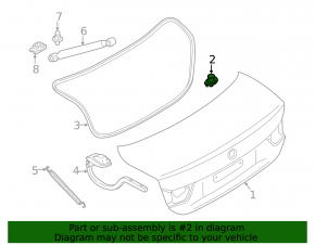 Boot lid bumper BMW 4 F32 14-20 Coupe