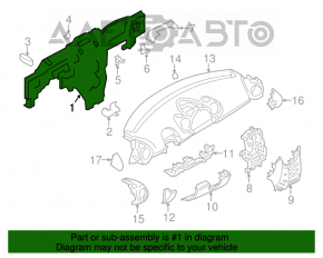 Under-torpedo pipe reinforcement Mini Cooper Countryman R60 10-16