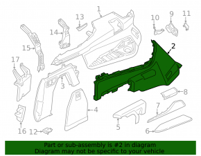 Arch trim rear left lower front BMW X7 G07 19-22 Mokka, cracks, tear
