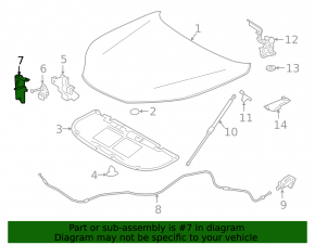 Hood Lock Opening Handle Underhood Lexus NX200t NX300 NX300h 15-21