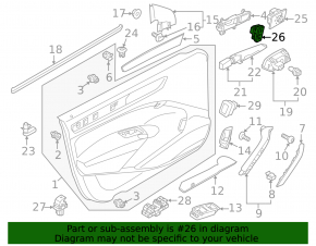 Central lock button front left VW Passat b7 12-15 USA