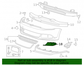 Front bumper grille side left VW Jetta 11-14 USA under fog lights SIGNEDA