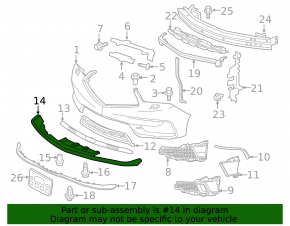 Front Bumper Lip Acura MDX 17-20 Rest