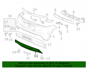 Honda CRZ 11-12 rear bumper lip