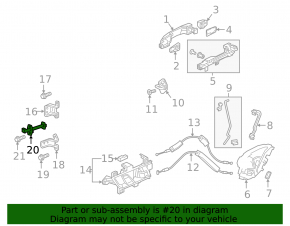 Honda Accord 18-22 rear left door stop